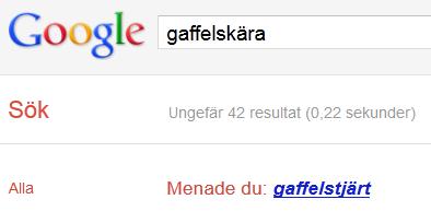 Googles åsikt om gaffelskärning.