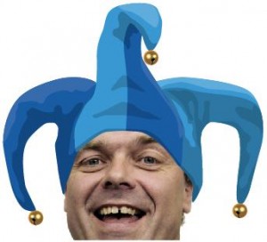 Vissa hävdar att denna bild på Jan Björklund är ett montage.